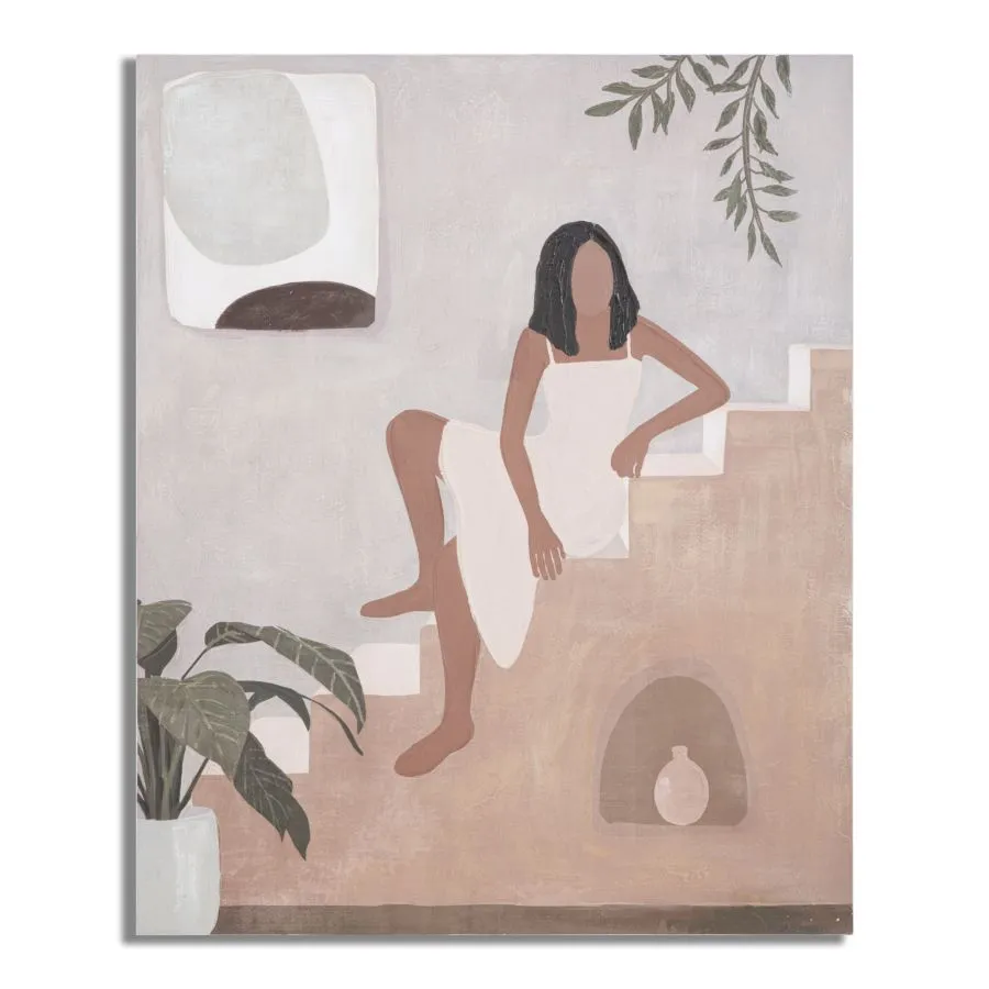 OBRAZ NA PŁÓTNIE LADY -A- 80X3,7X100 cm